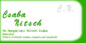 csaba nitsch business card